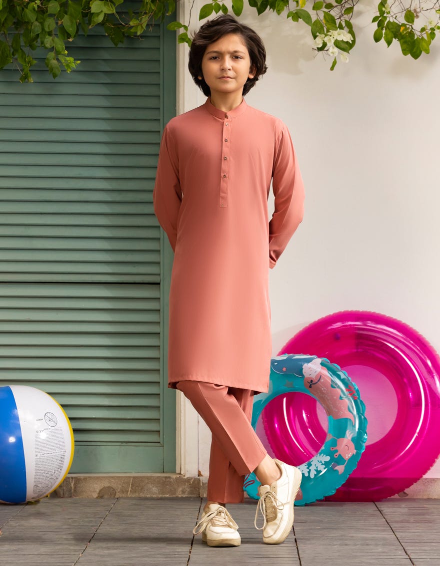 ARIZONA RED BLENDED KURTA TROUSER | JCKP-A-46564