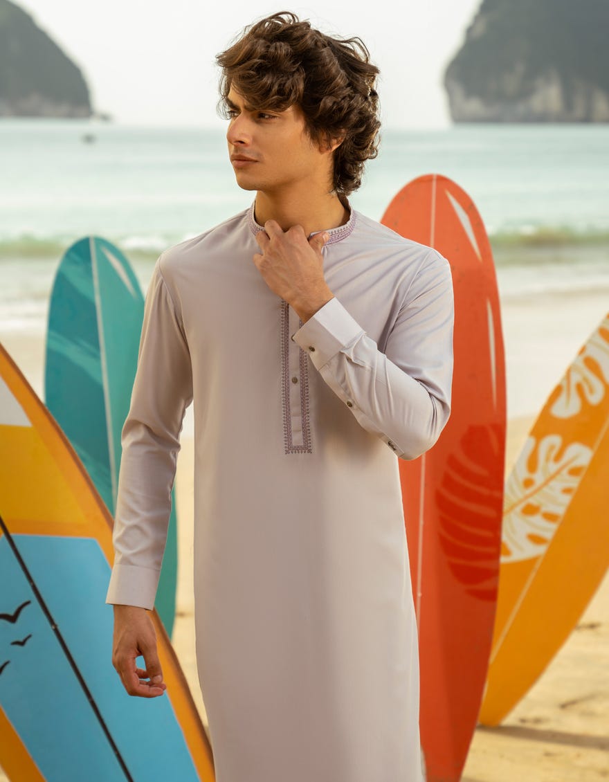 LAVENDER BLENDED KURTA TROUSER | JTKP-A-46584