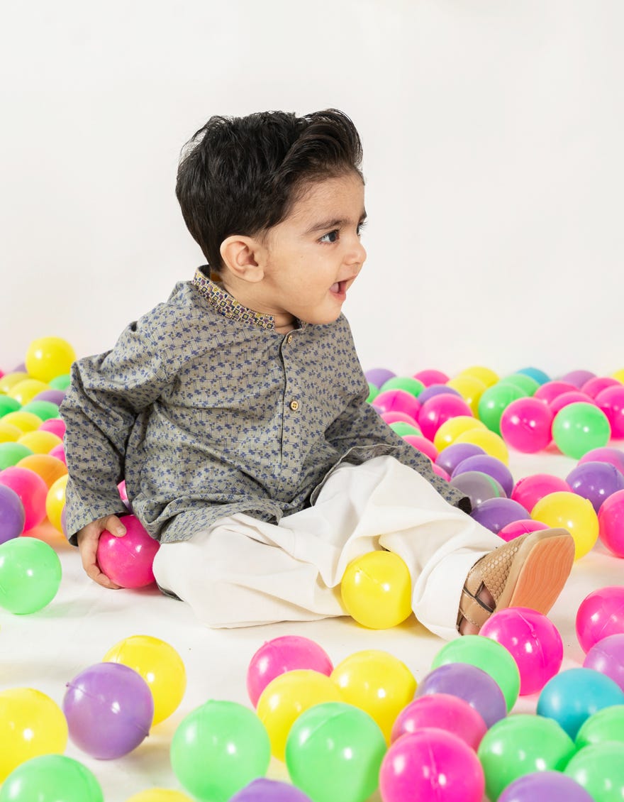 GREY COTTON KAMEEZ SHALWAR | JJIKS-A-46609