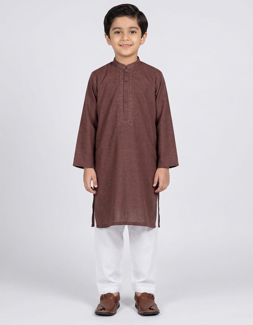 MAROON SEMI-FORMAL KURTA
