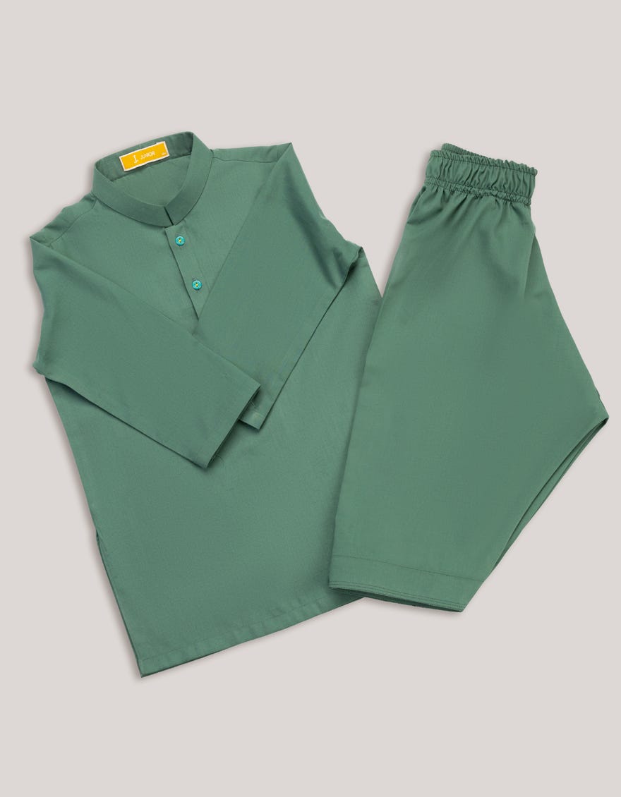 GREEN BLENDED KAMEEZ SHALWAR