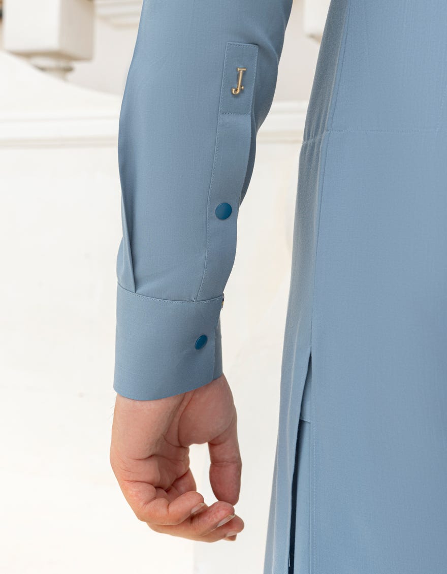 TURQUOISE BLENDED KAMEEZ SHALWAR