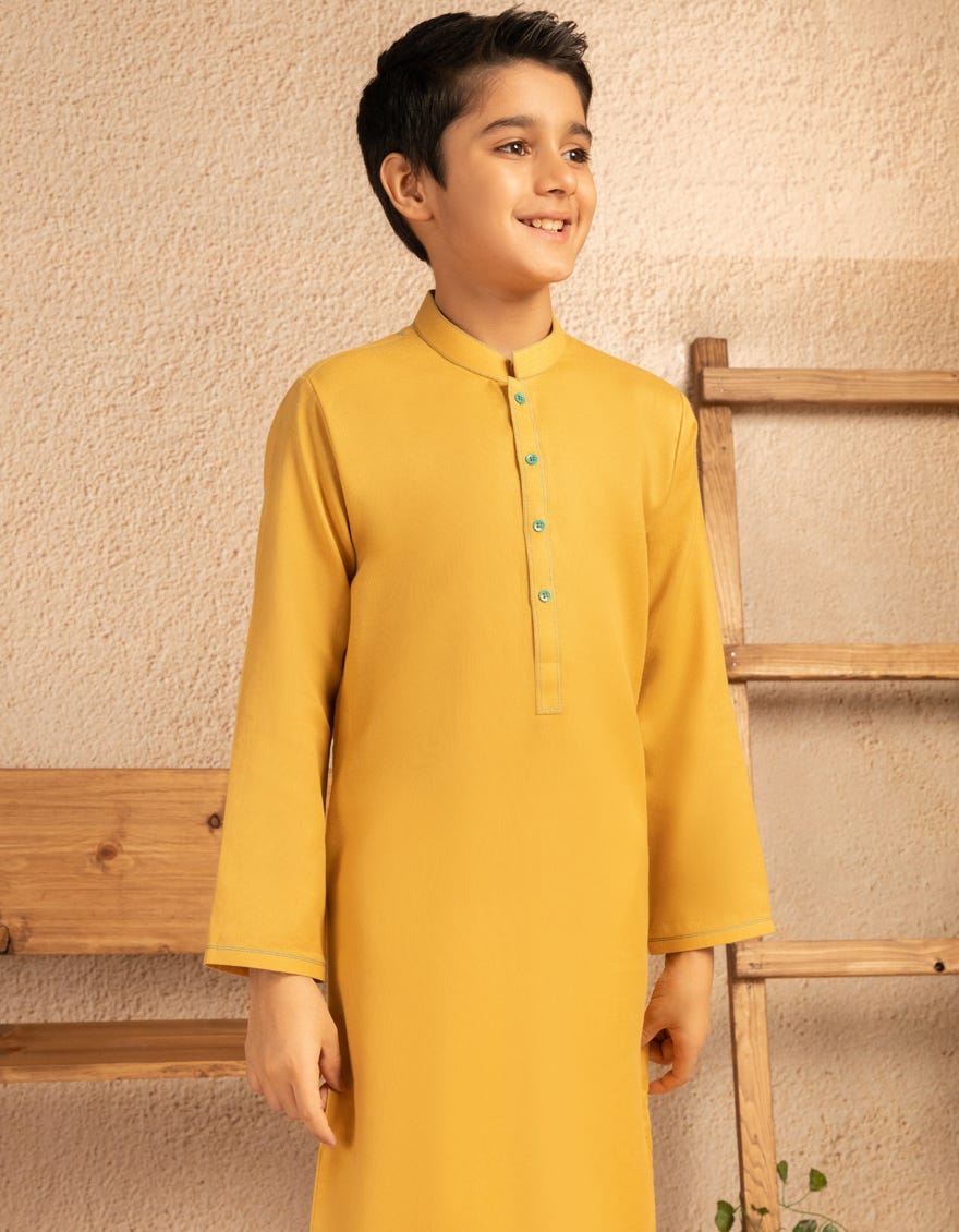 MUSTARD COTTON CASUAL KURTA|JCKA46785