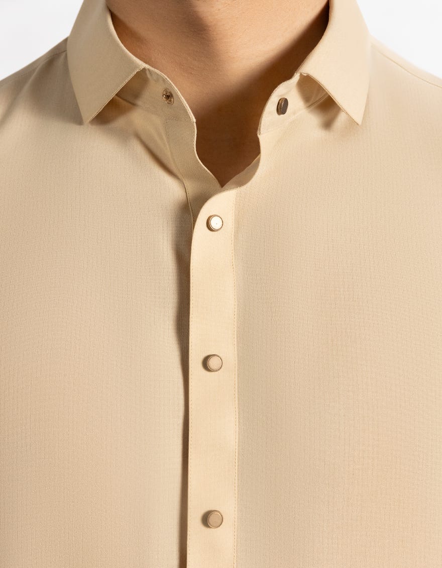 BEIGE BLENDED KAMEEZ SHALWAR