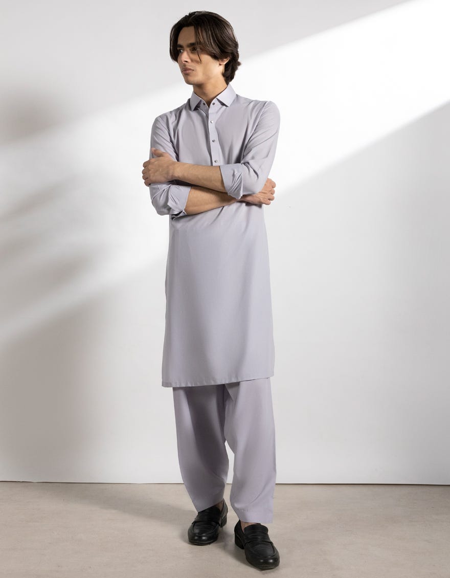 LAVENDER BLENDED KAMEEZ SHALWAR
