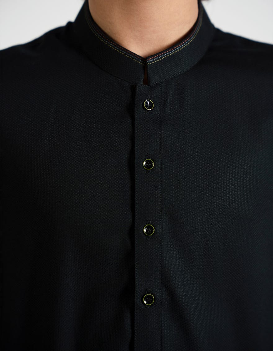 BLACK BLENDED KAMEEZ SHALWAR