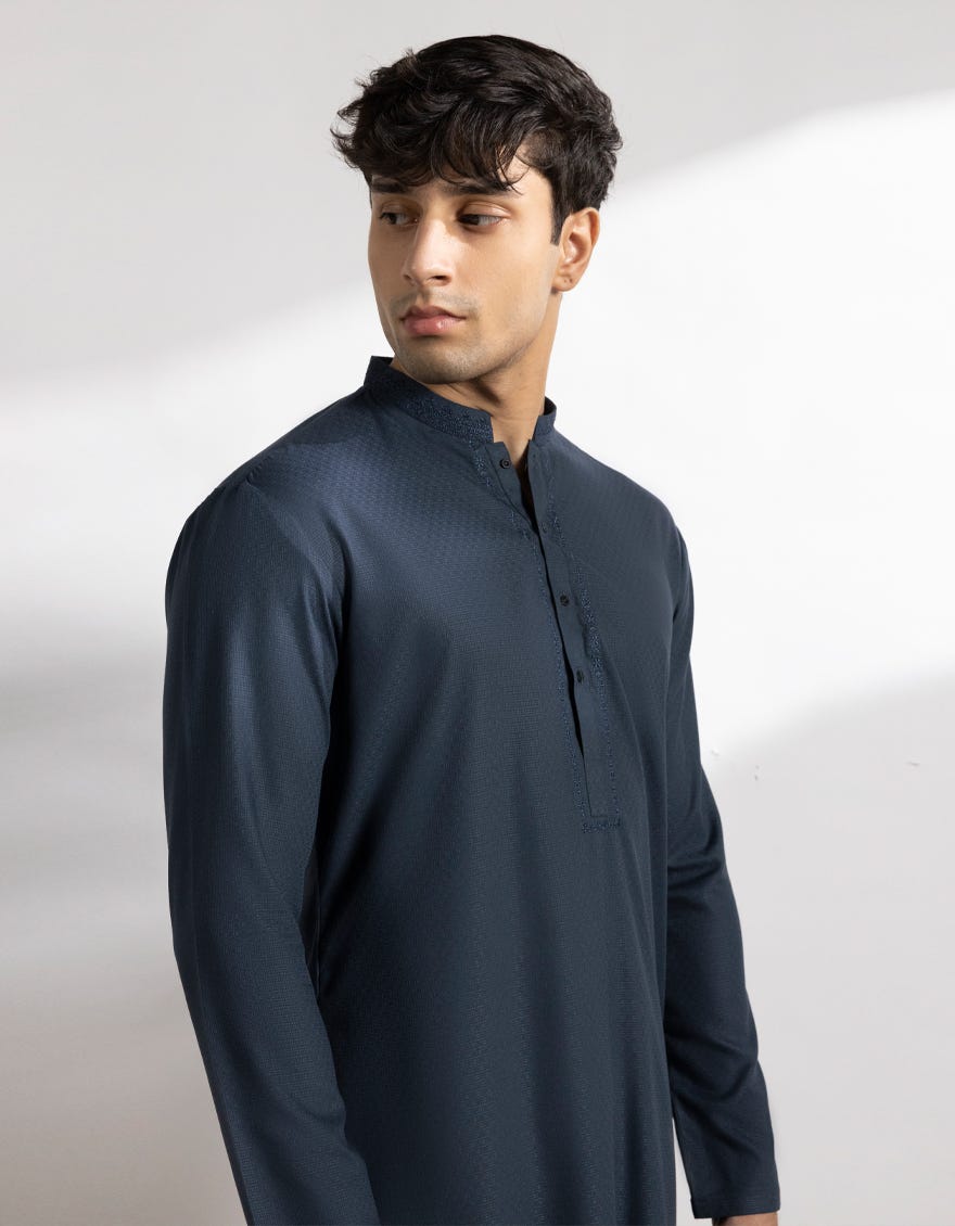 PERSIAN BLUE BLENDED KURTA
