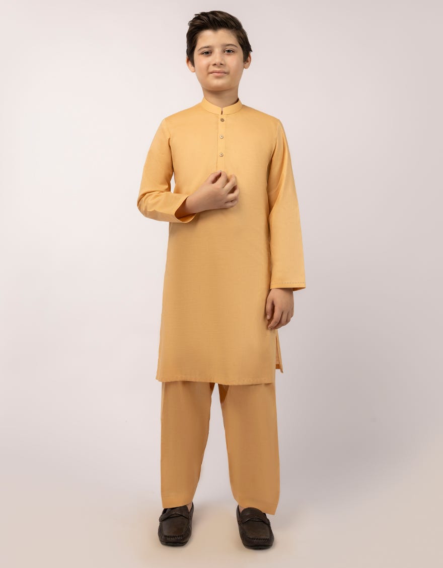 PEACH COTTON KAMEEZ SHALWAR