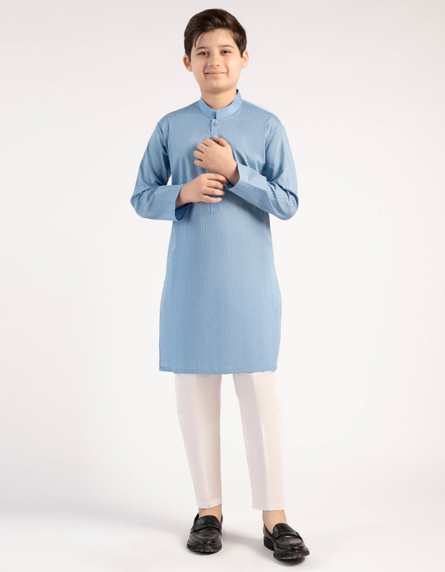 SKY BLUE COTTON KURTA