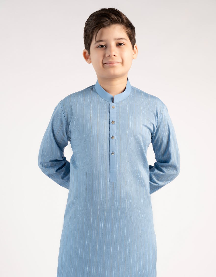 SKY BLUE COTTON KURTA