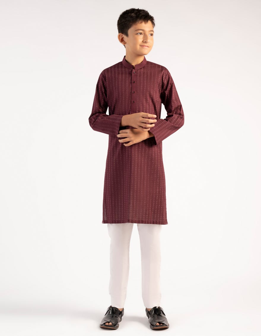 MAROON COTTON KURTA
