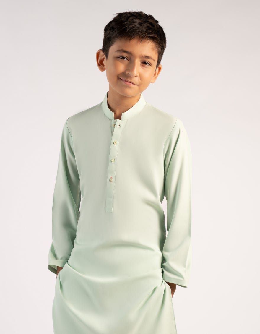 LIGHT GREEN BLENDED KURTA
