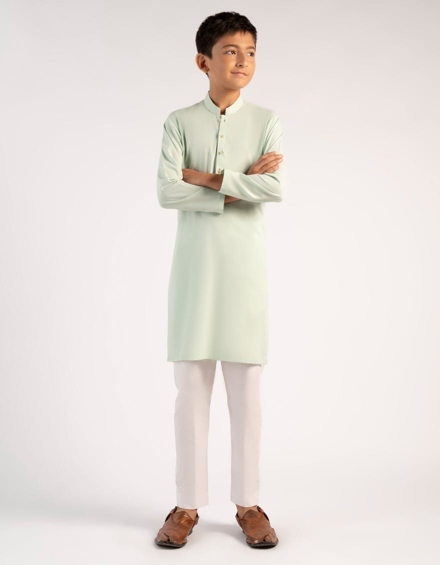 LIGHT GREEN BLENDED KURTA