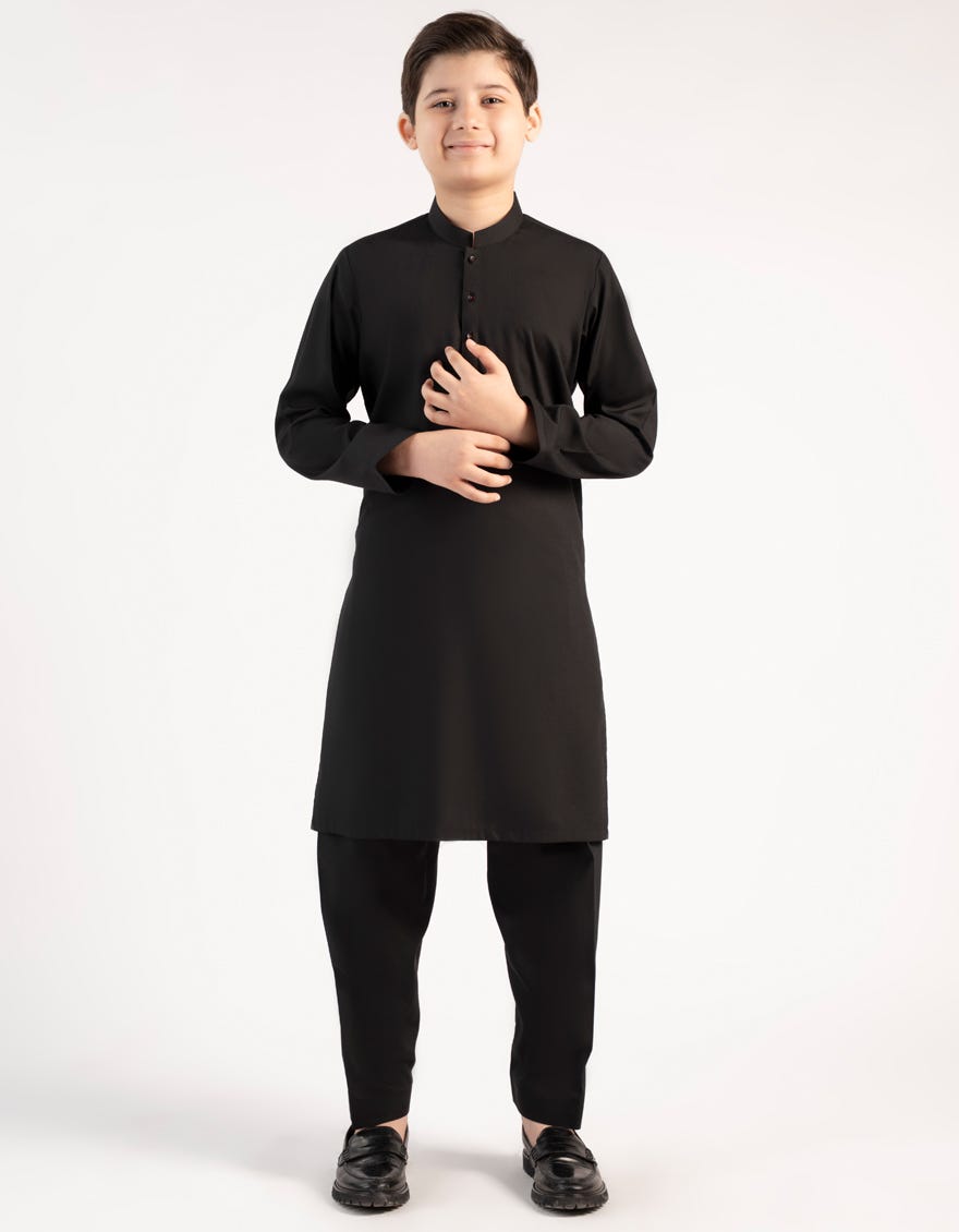 BLACK BLENDED KAMEEZ SHALWAR