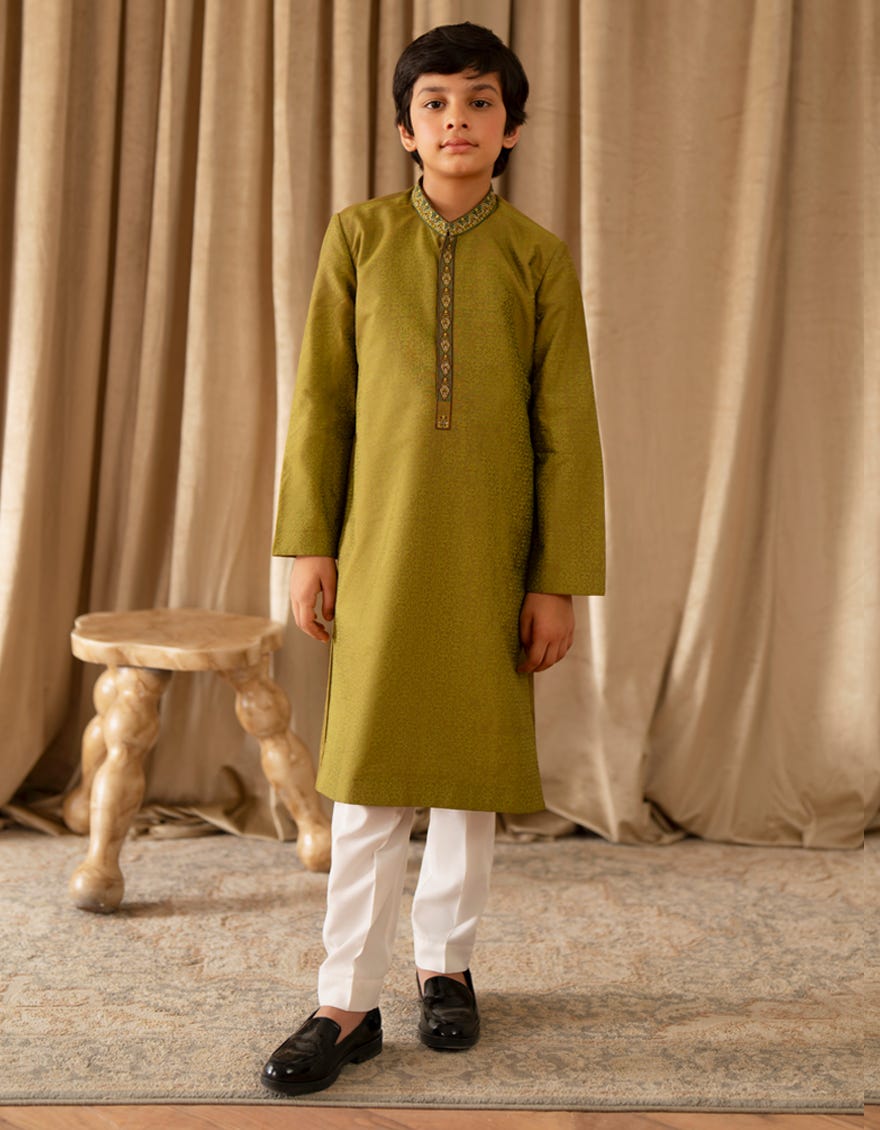 OLIVE GREEN SPECIAL KURTA