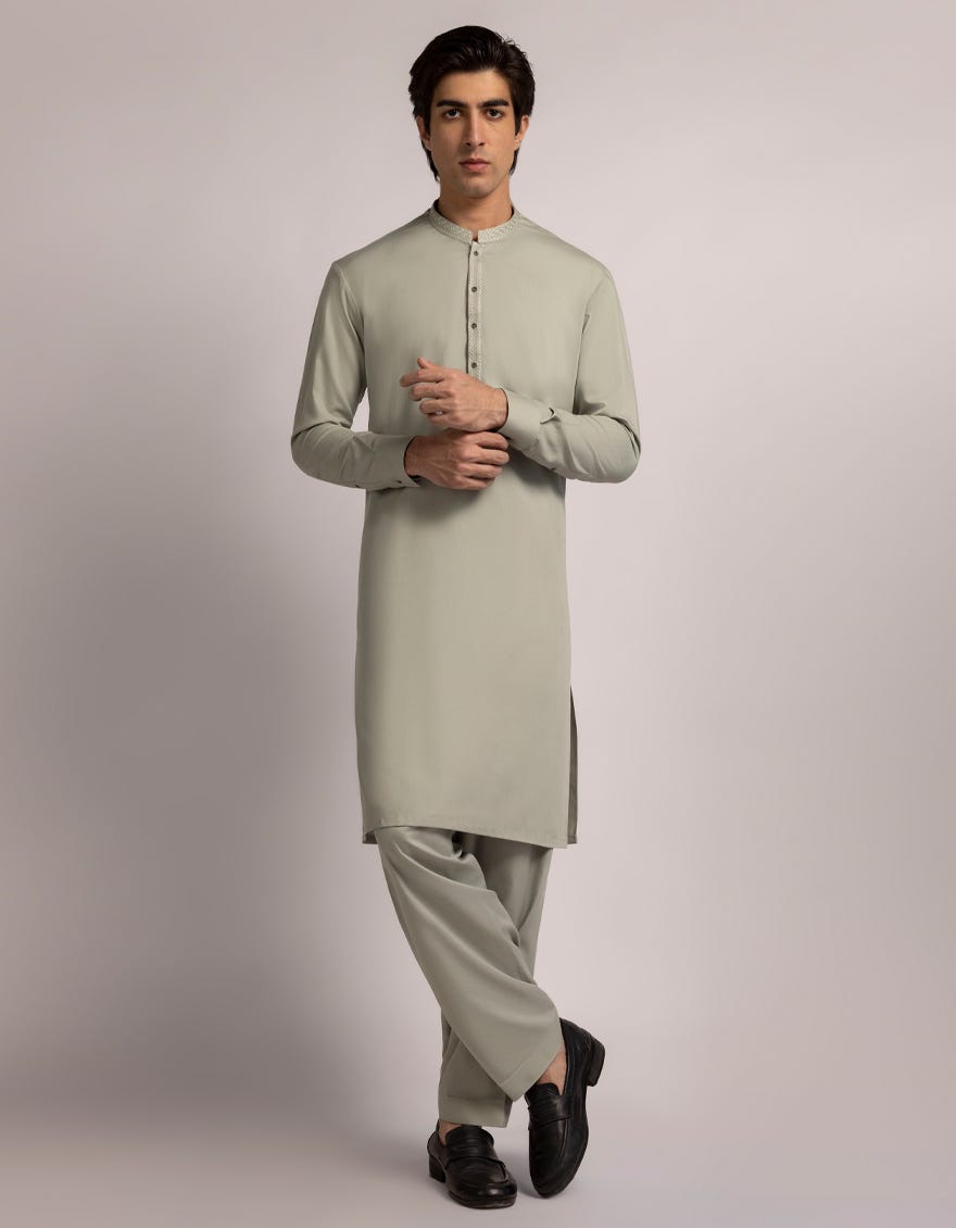PISTACHIO SEMI FORMAL KAMEEZ SHALWAR
