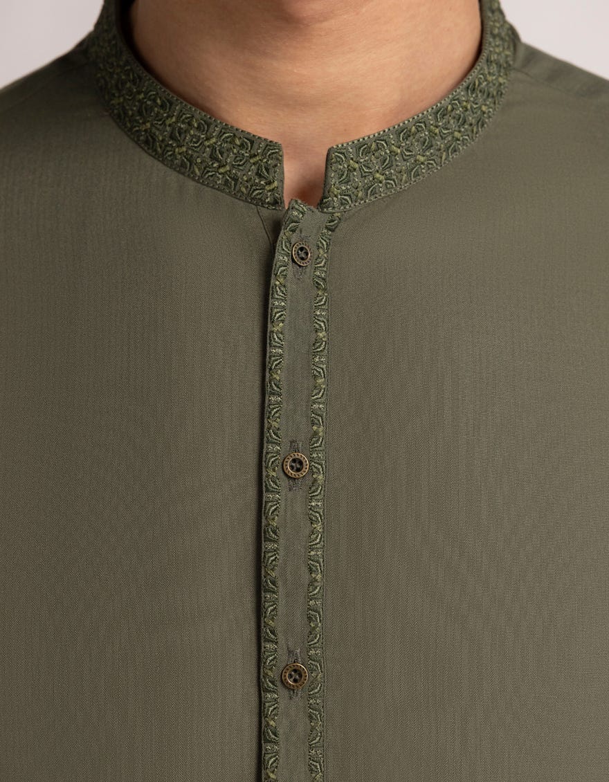 GREEN FORMAL KAMEEZ SHALWAR
