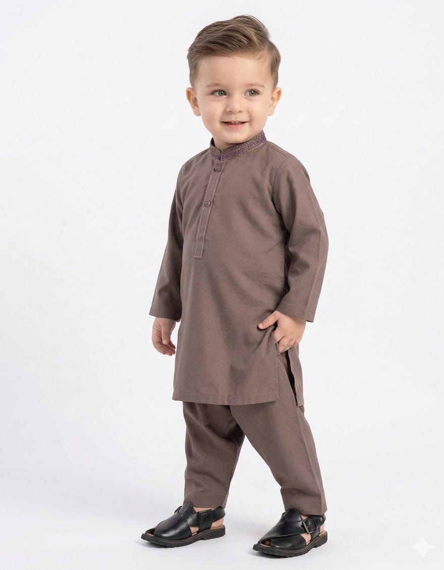 PURPLE SEMI-FORMAL KAMEEZ SHALWAR