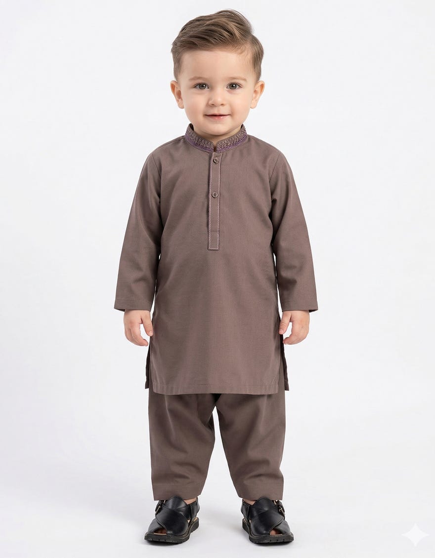 PURPLE SEMI-FORMAL KAMEEZ SHALWAR