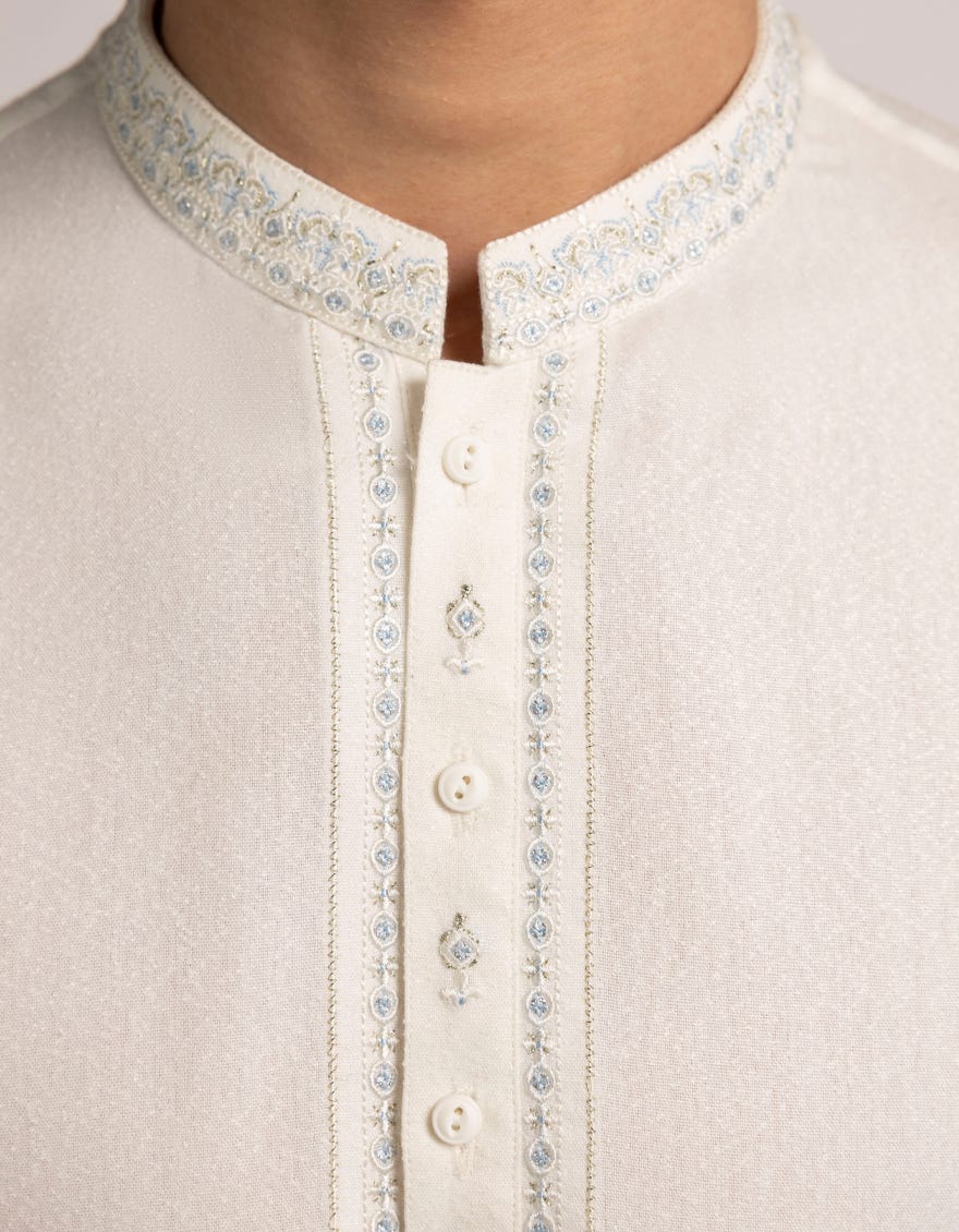 WHITE FORMAL KAMEEZ SHALWAR