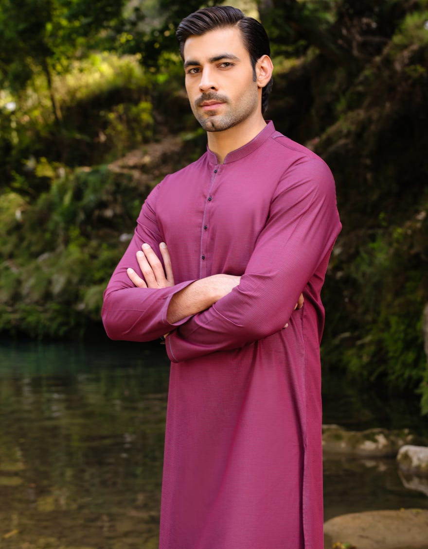 Red Cotton Men's Kurta | Jjk-A-47092