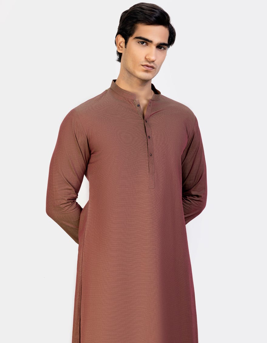 Brown Cotton Men's Kurta | Jjk-S-47097