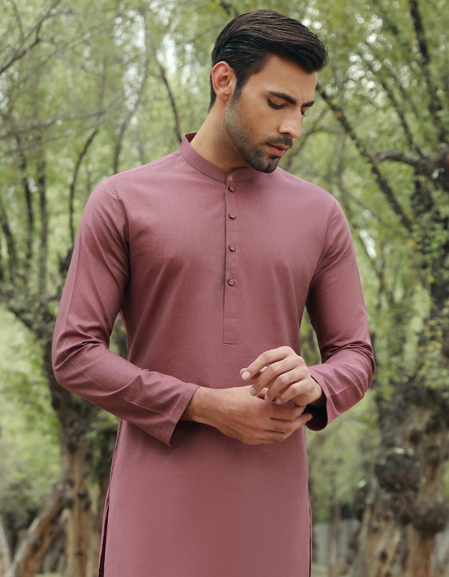 Maroon Cotton Men's Kurta | Jjk-A-47136