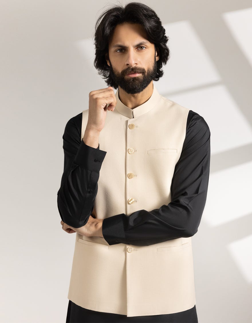 SAND BLENDED WAISTCOAT
