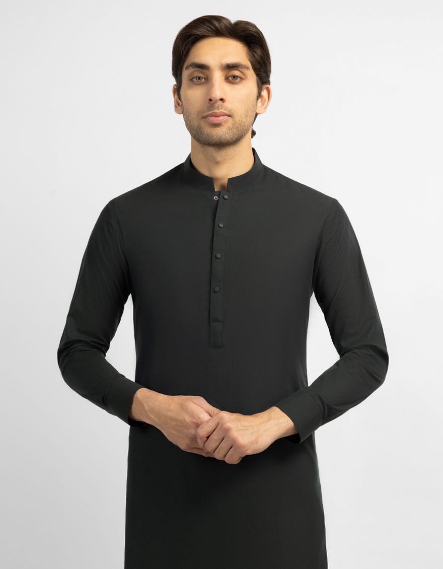 DARK GREEN PLAIN KURTA TROUSERS
