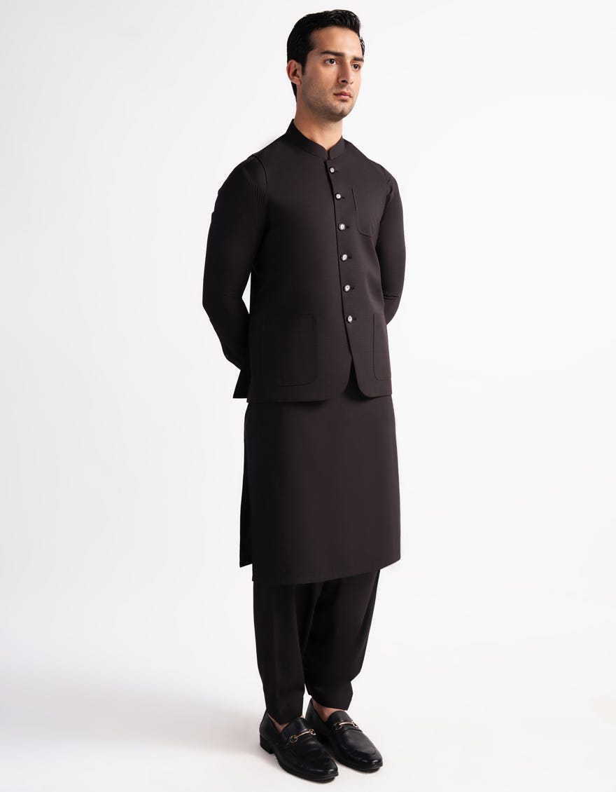 DARK BROWN EXCLUSIVE KAMEEZ SHALWAR