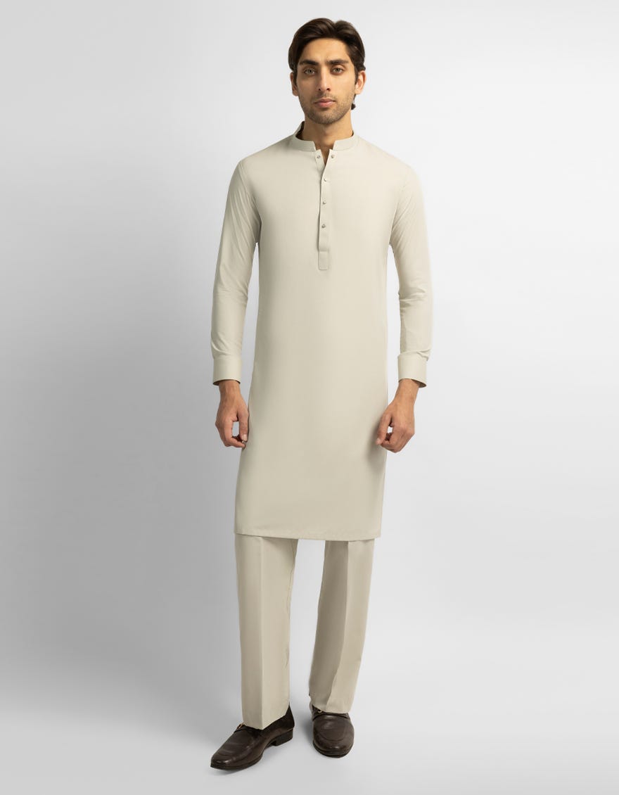 STONE PLAIN KURTA TROUSERS