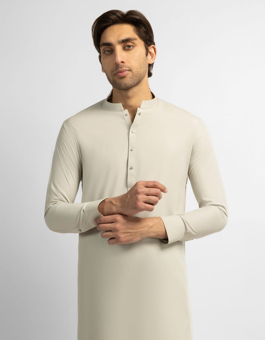STONE PLAIN KURTA TROUSERS