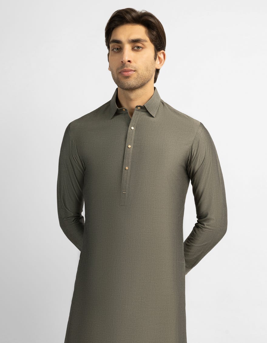 GREY COTTON CASUAL KAMEEZ SHALWAR
