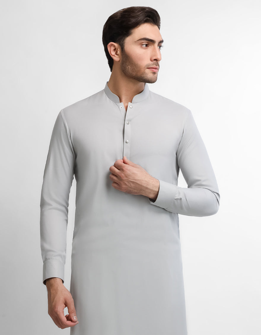 GREY PLAIN KAMEEZ SHALWAR