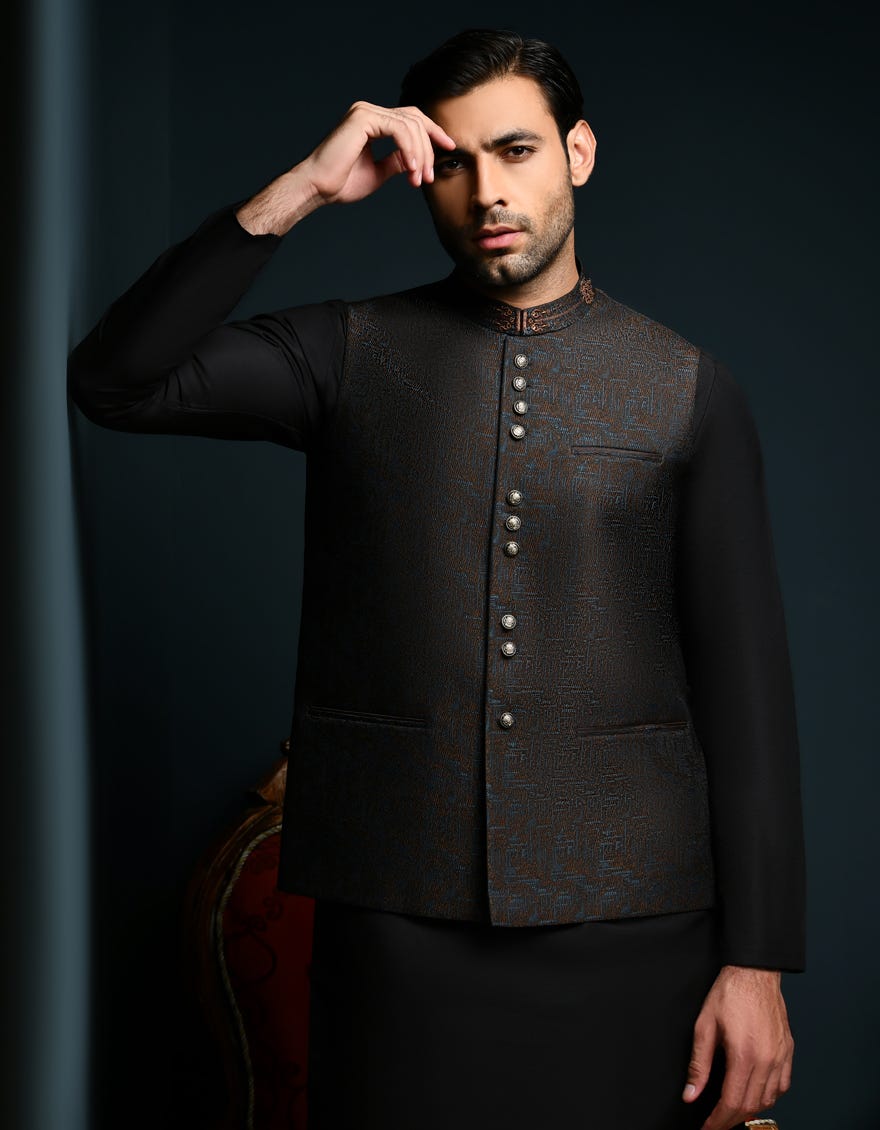 Brown Blended Waistcoat | Jjvc-48022