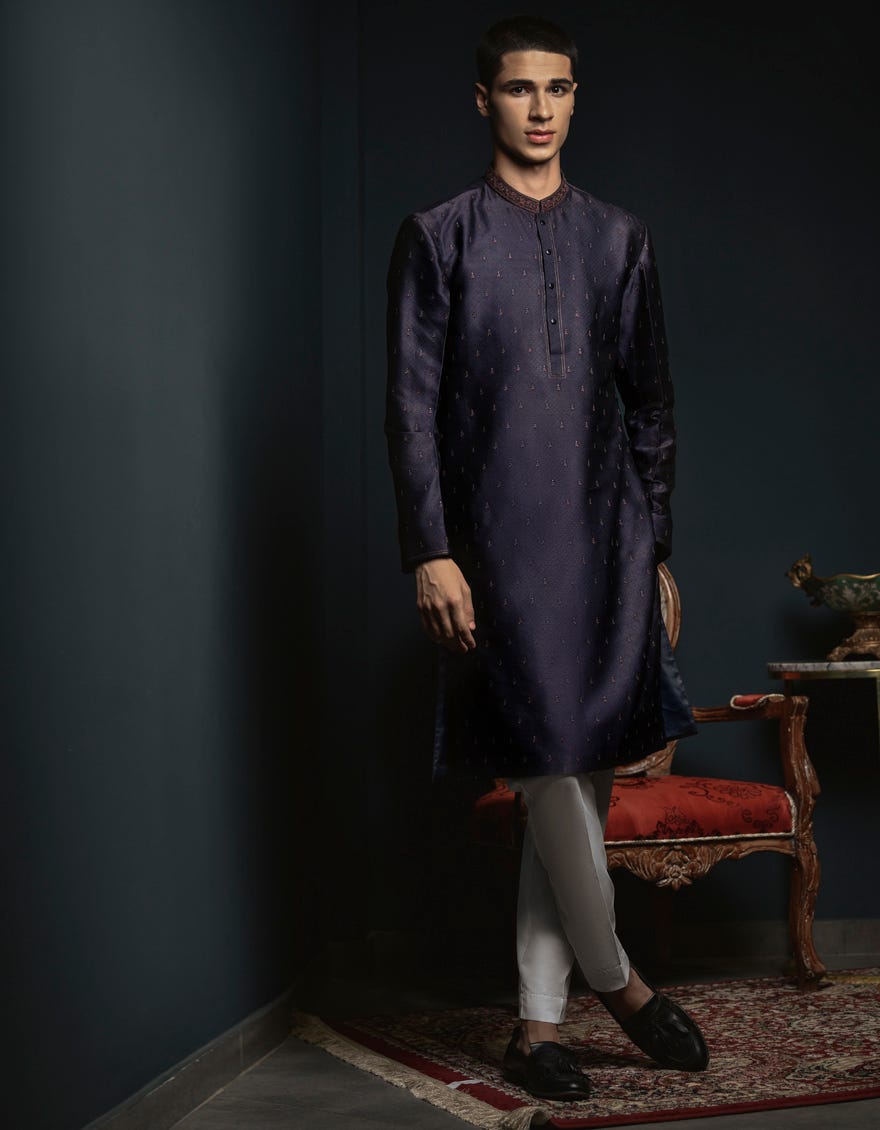 Purple Formal Teen Boy's Kurta | Jtk-Sp-48029