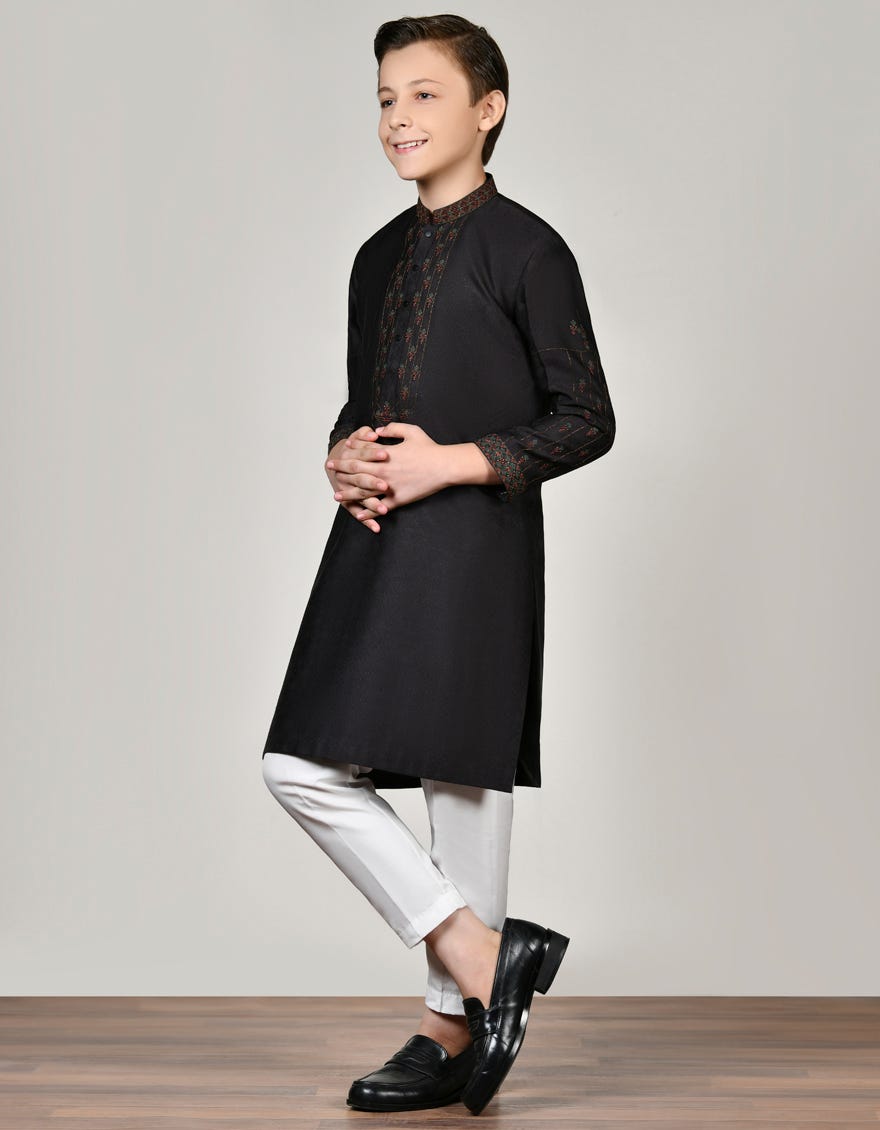 Green Formal Kid's Kurta | Jck-Sp-48034