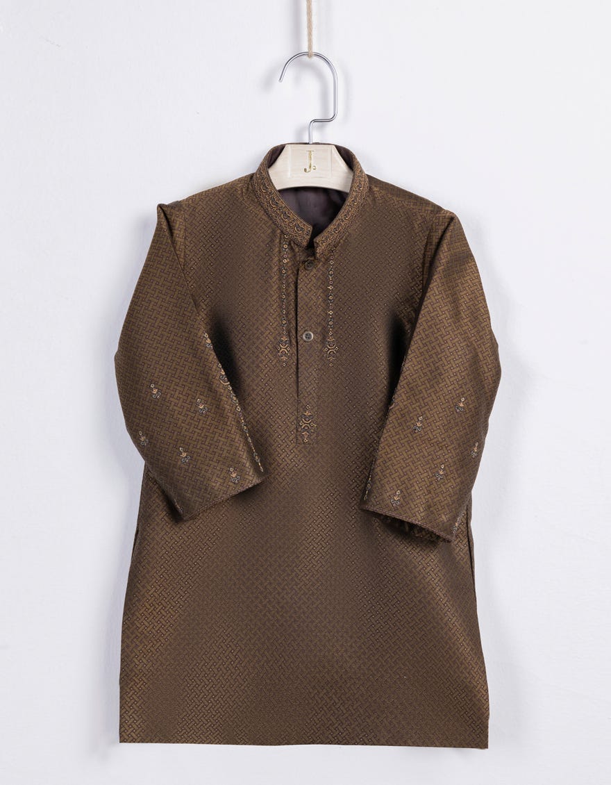 Brown Kameez Shalwar | Jjiks-Sp-48036