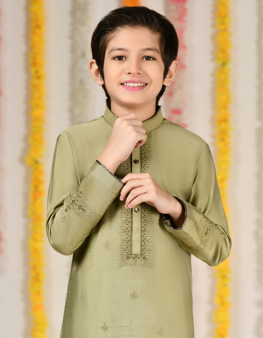 DULL GOLD BLENDED SPECIAL KURTA | JCK-SP-A-48123