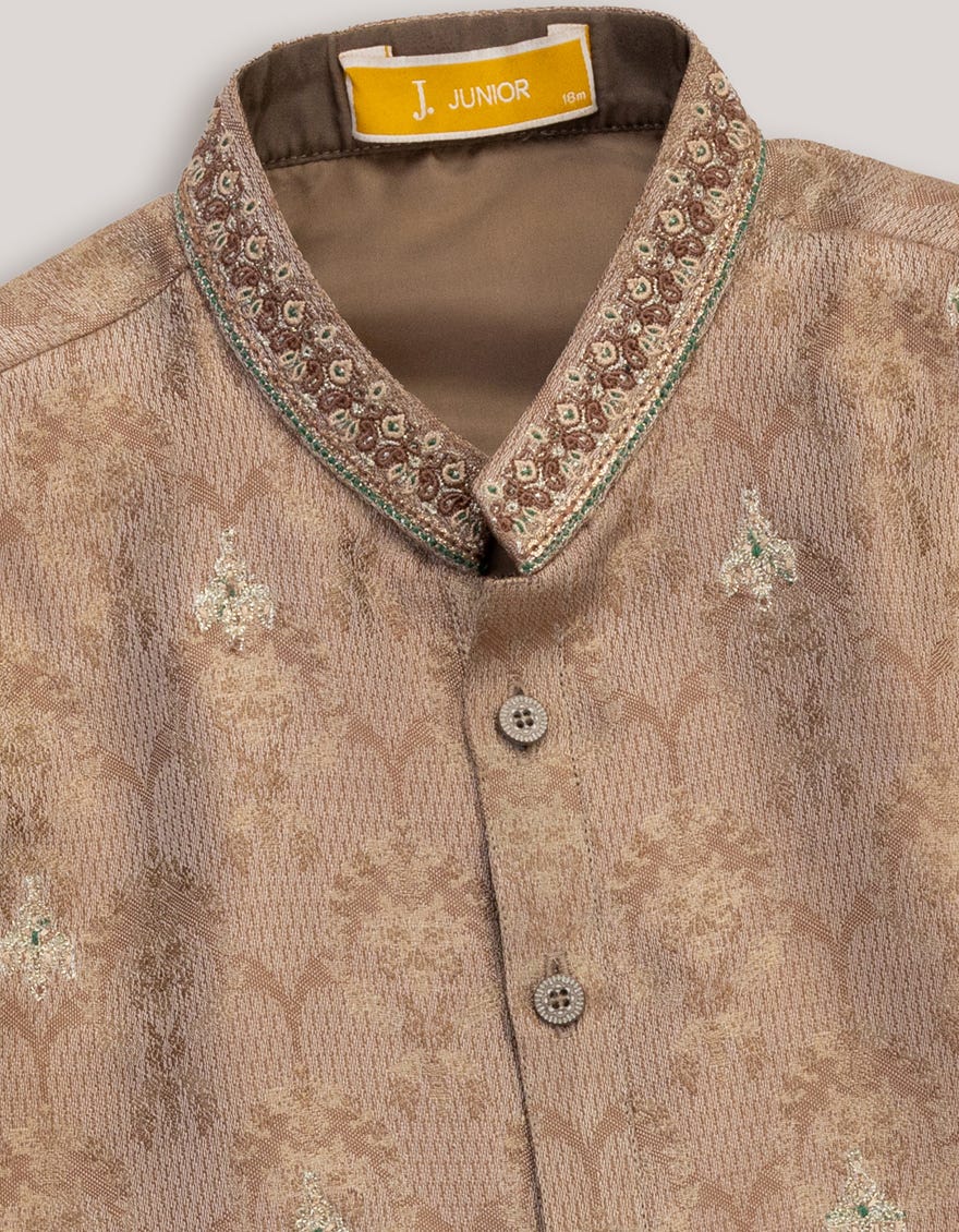 BROWN BLENDED KAMEEZ SHALWAR