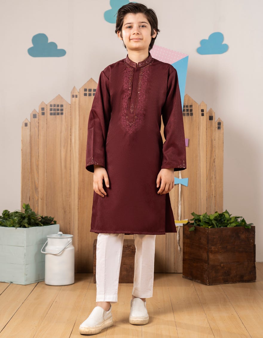 MAROON FORMAL KURTA