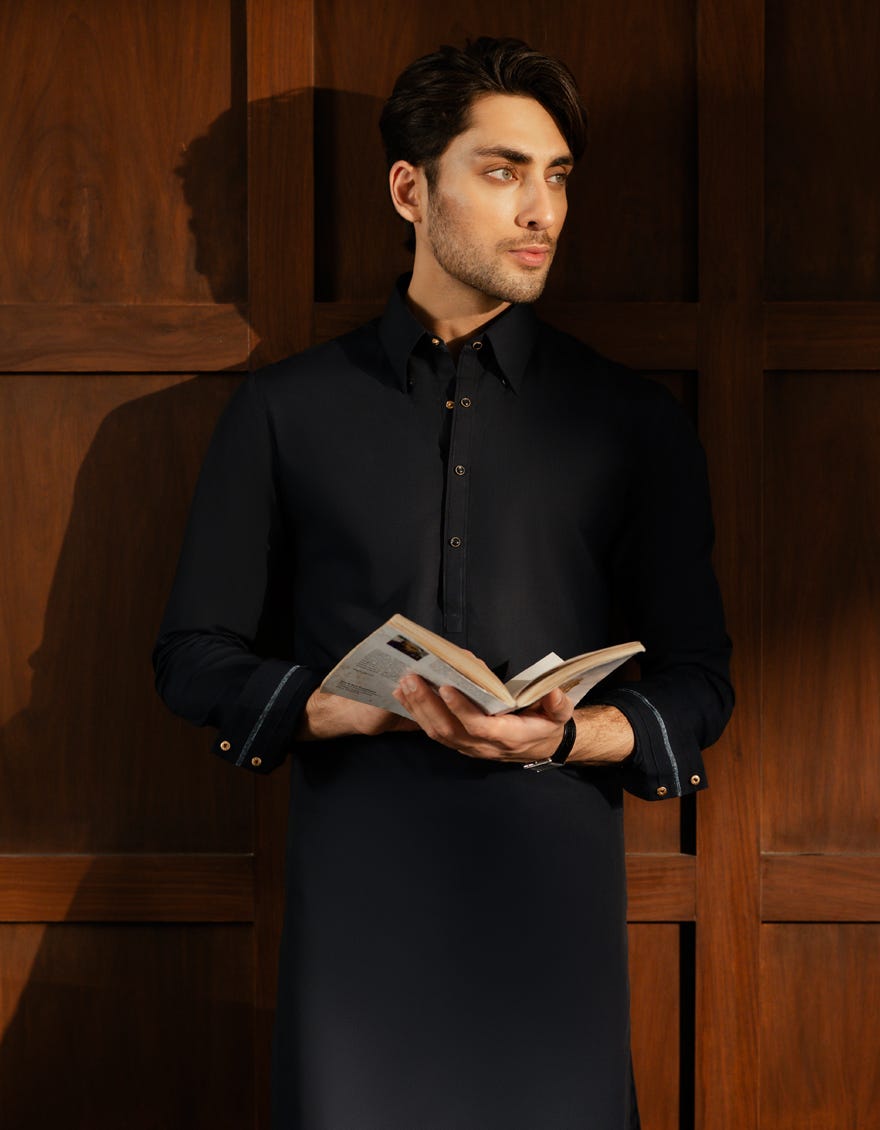 BLACK EXCLUSIVE KAMEEZ SHALWAR