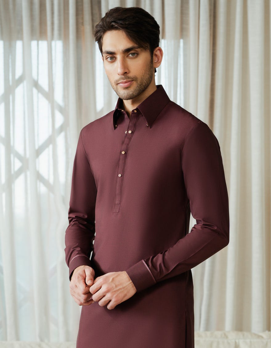 MAROON EXCLUSIVE KAMEEZ SHALWAR