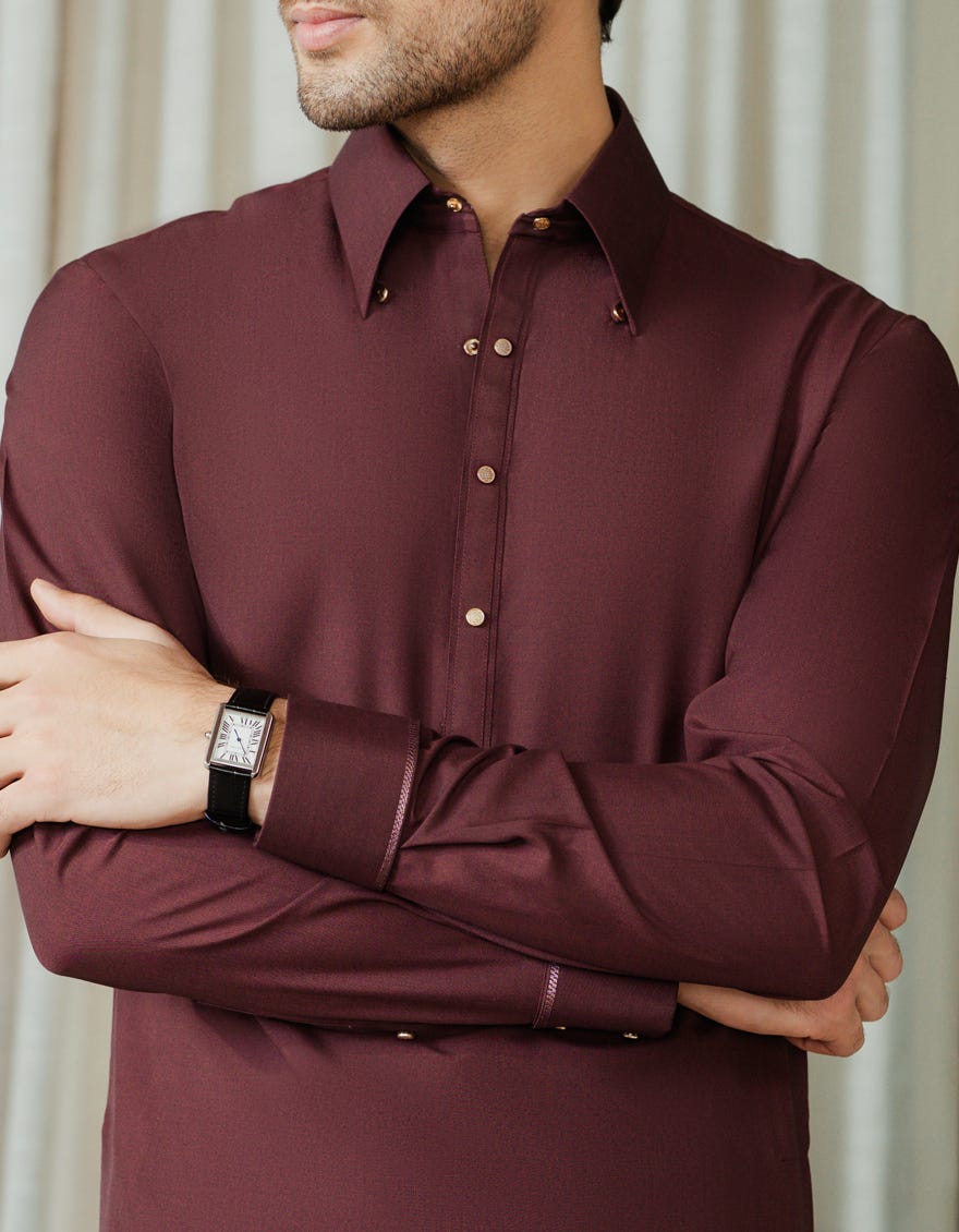 Exclusa Marron MAROON EXCLUSIVE KAMEEZ SHALWAR – J.