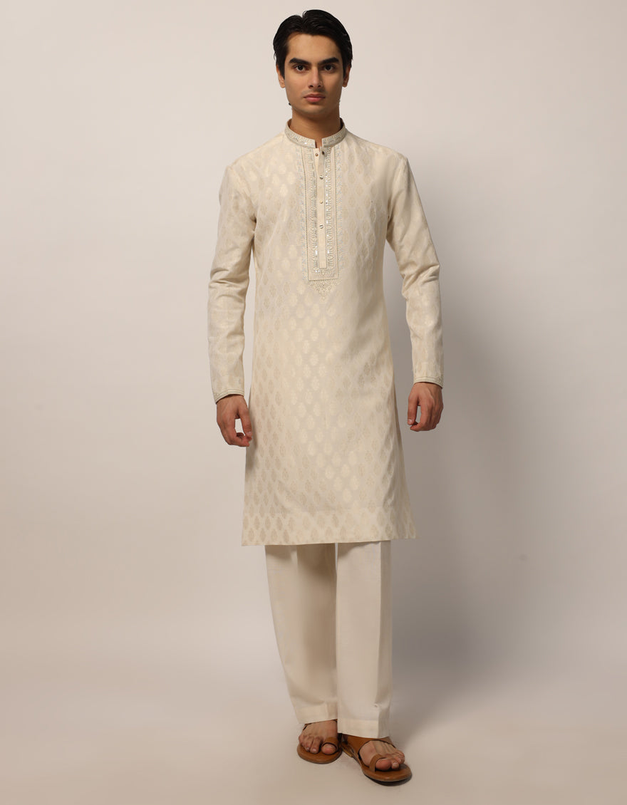 CREAM FORMAL KURTA