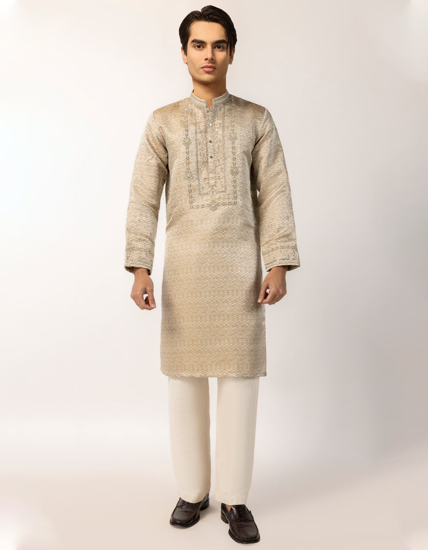 GOLD-BEIGE FORMAL KURTA