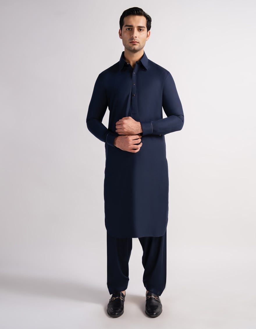 BLUE FORMAL KAMEEZ SHALWAR