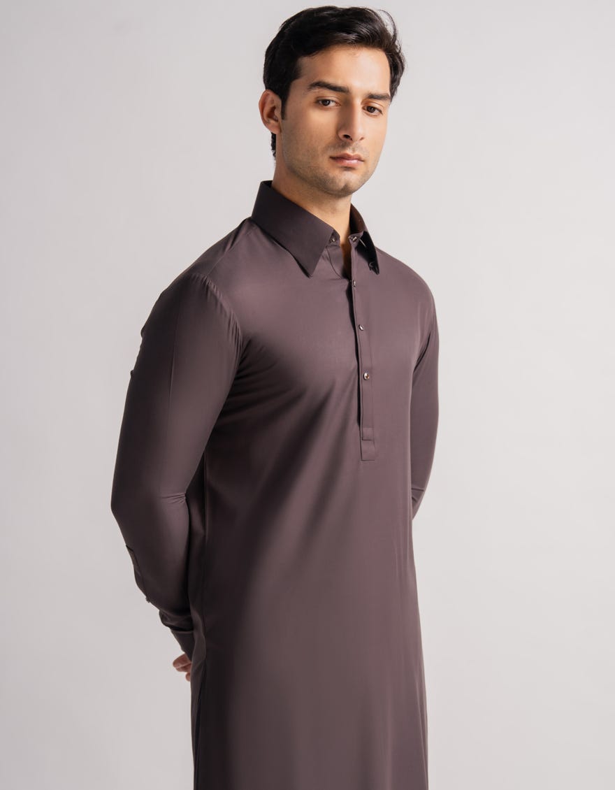 BROWN FORMAL KAMEEZ SHALWAR