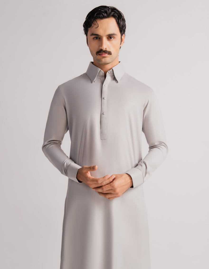 GREY FORMAL KAMEEZ SHALWAR