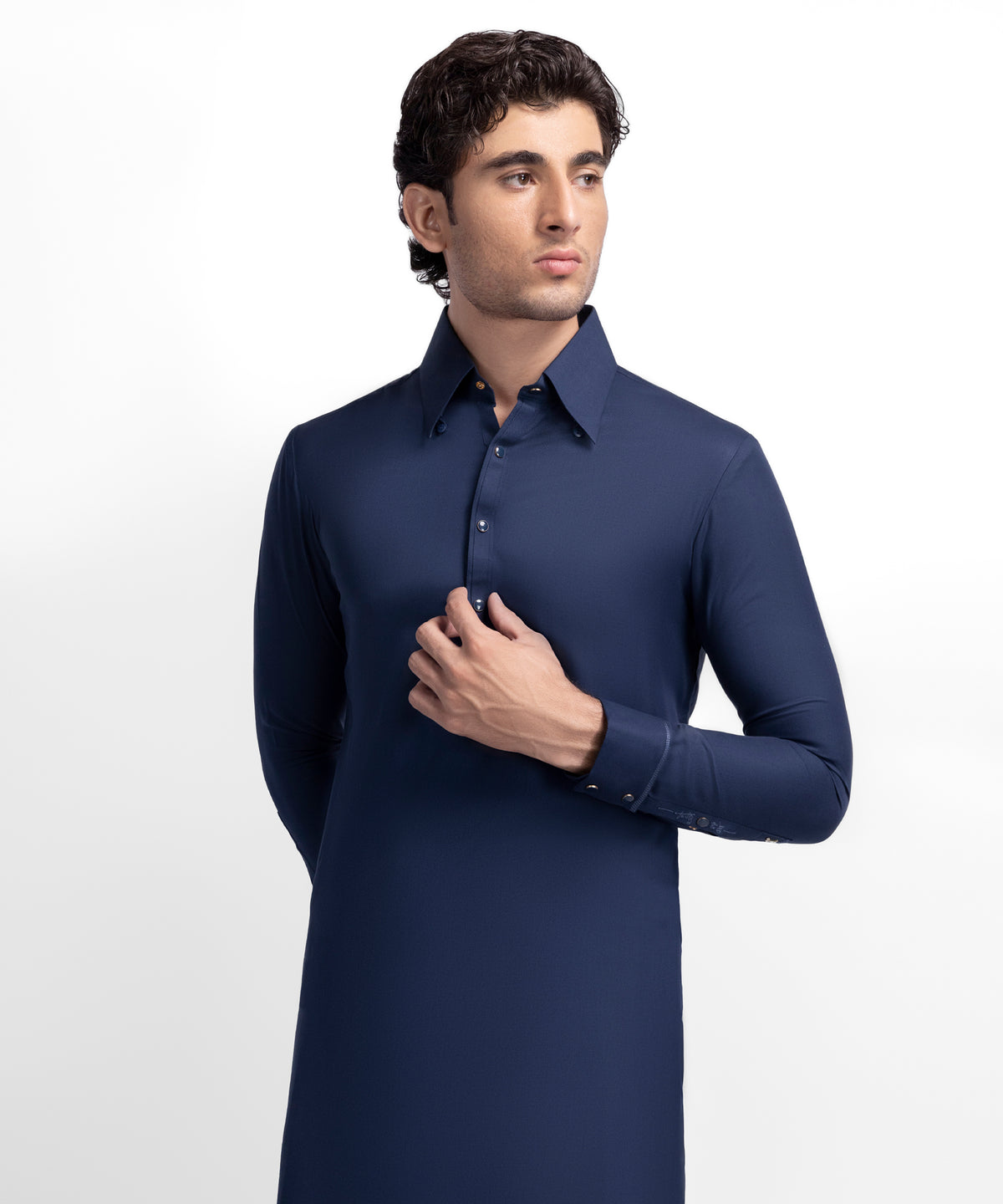 Navy Blue Formal Kameez Shalwar